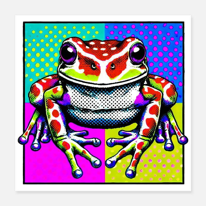 Frog Poster 16" x 16" (40x40 cm)