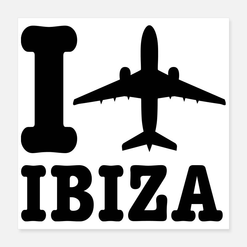 Ibiza Holidays Poster 16" x 16" (40x40 cm)
