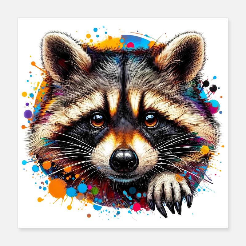 Raton laveur Poster 40 x 40 cm