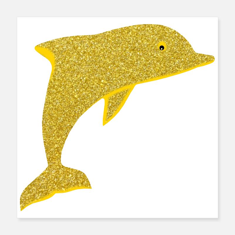 dauphin mignon Poster 40 x 40 cm