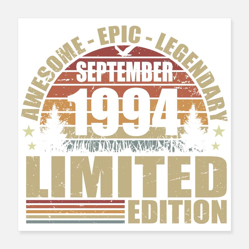 1994 September 1994 Jubiläum September 1994 Poster 40x40 cm