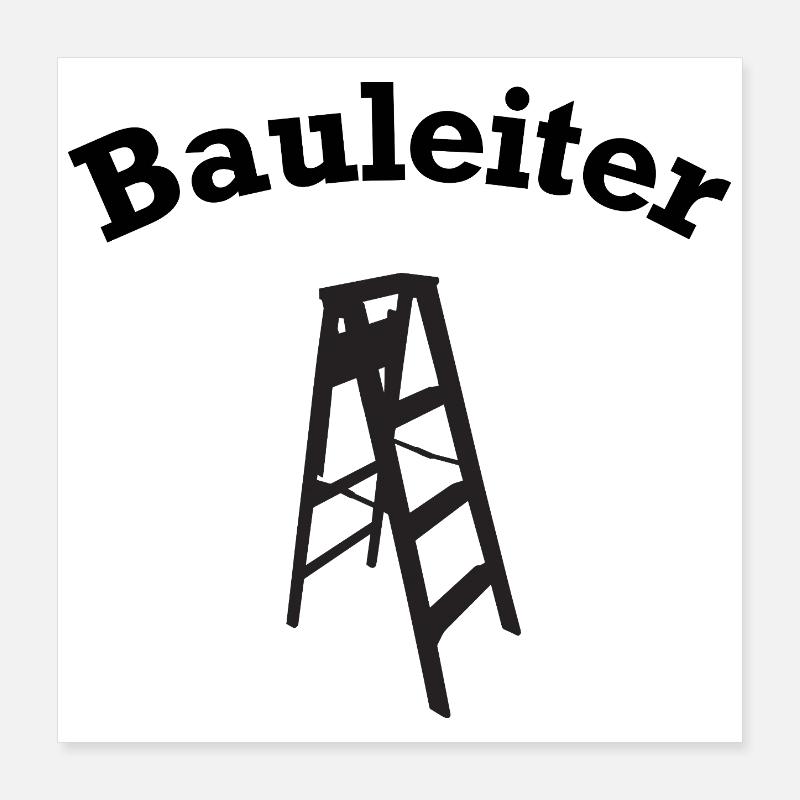 Chef de chantier : Chef de chantier, construction de maison, de construction Poster 40 x 40 cm