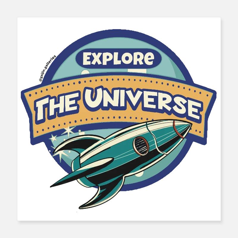 Weltraum Entdecker - Explore the Universe Poster 40x40 cm