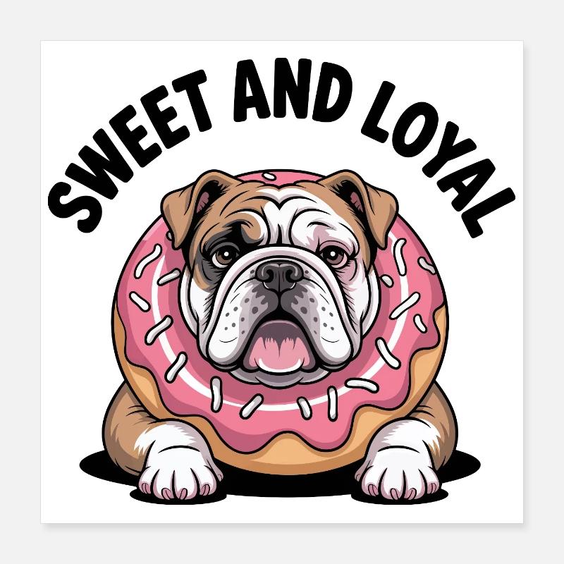 Bouledogue doux et loyal Poster 40 x 40 cm