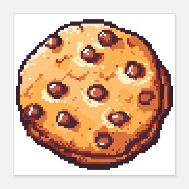 Pixelkeks Pixelcookie Retrokunst Poster 40x40 cm