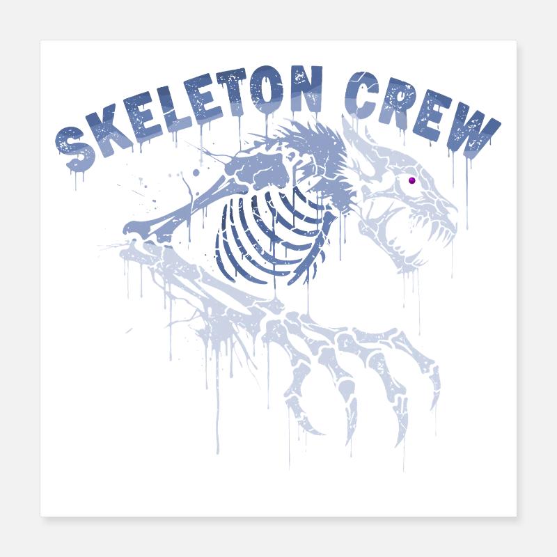 Skelett Werwolf Graffiti Poster 40x40 cm