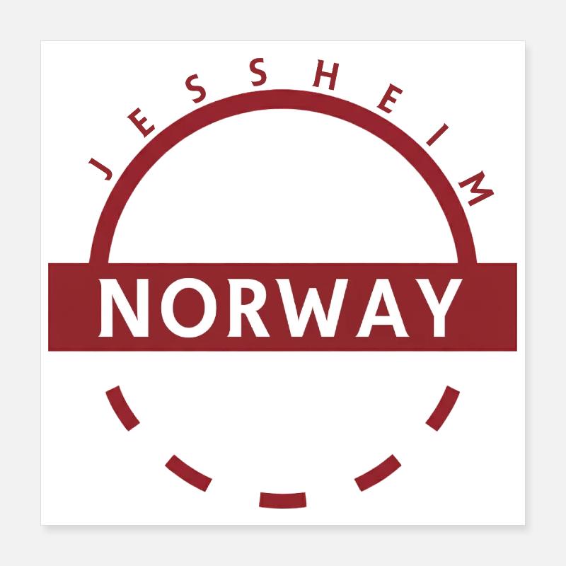 Norwegen Ring Emblem Poster 40x40 cm