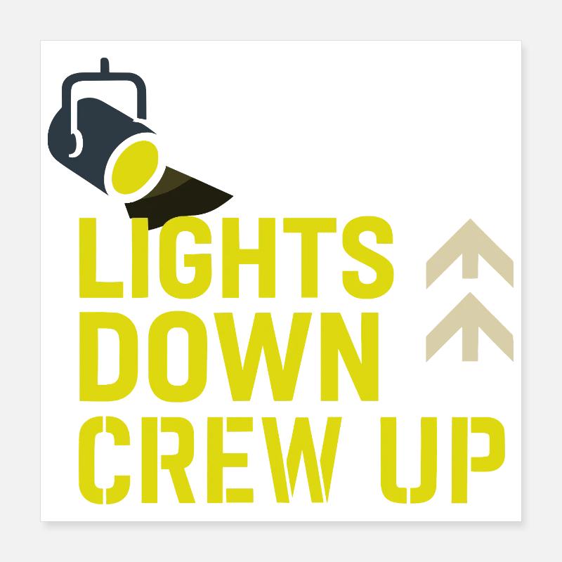 Équipe technique théâtrale Technicien de scène Son Poster 40 x 40 cm