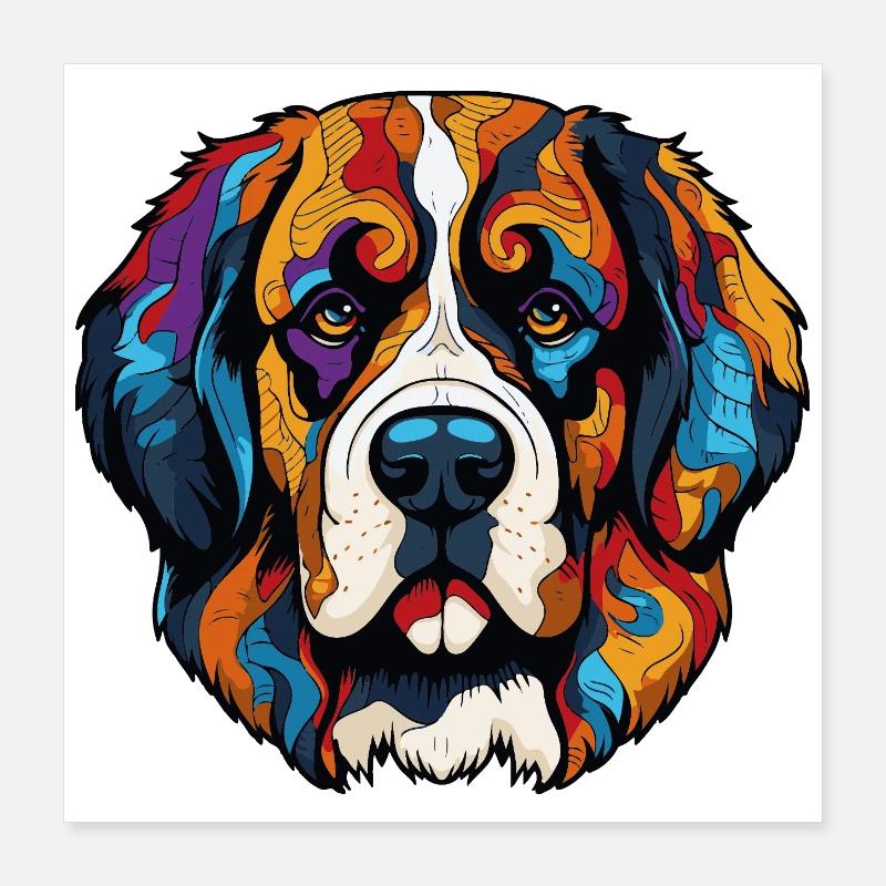 Dog Comic Poster 16" x 16" (40x40 cm)