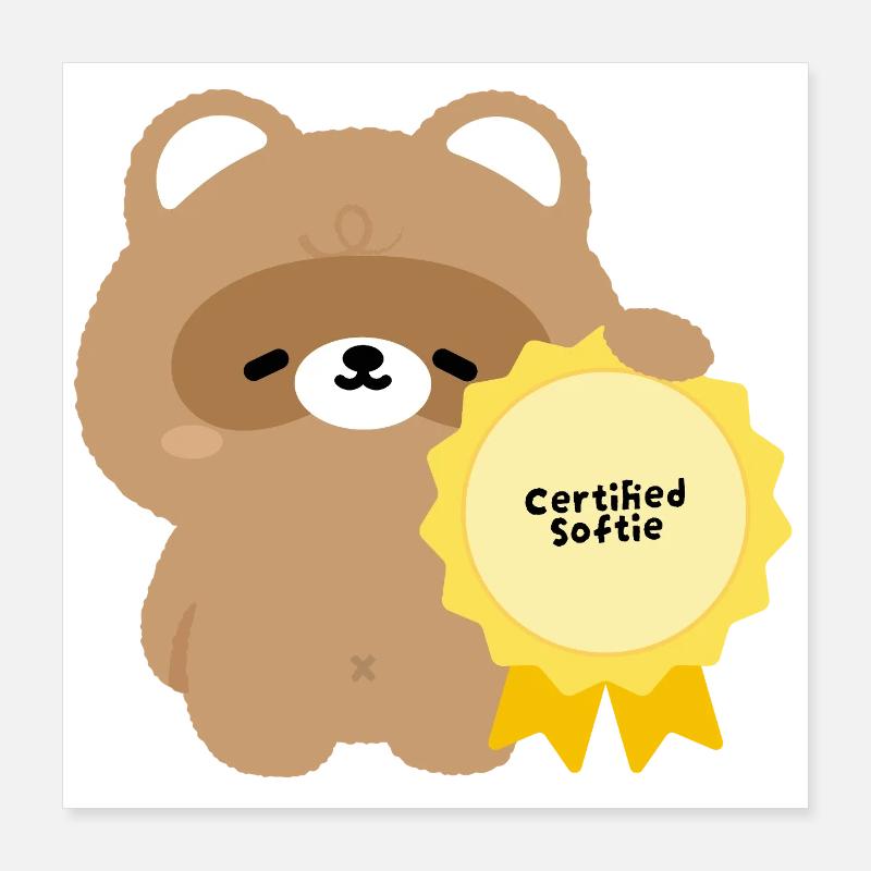 Castor Doux certifié Poster 40 x 40 cm