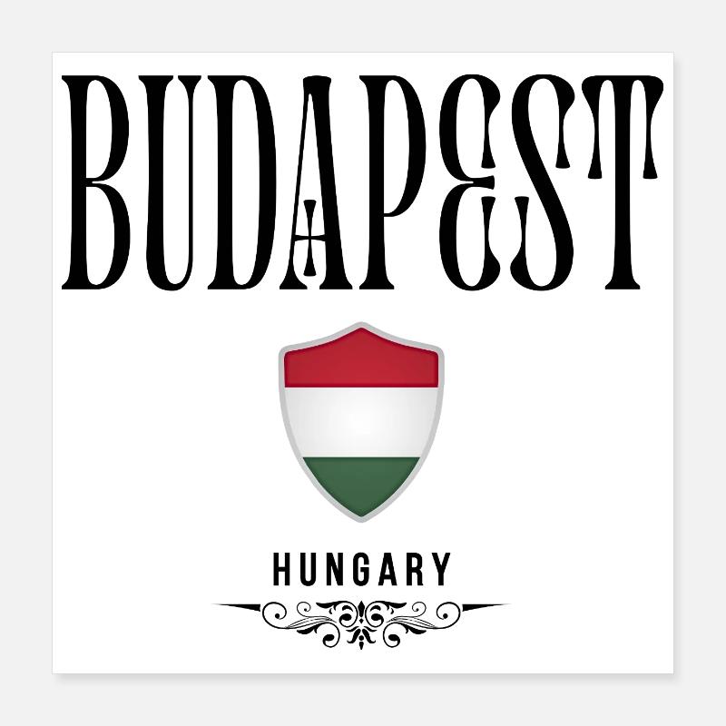 Souvenir de Budapest, design élégant Budapest Poster 40 x 40 cm