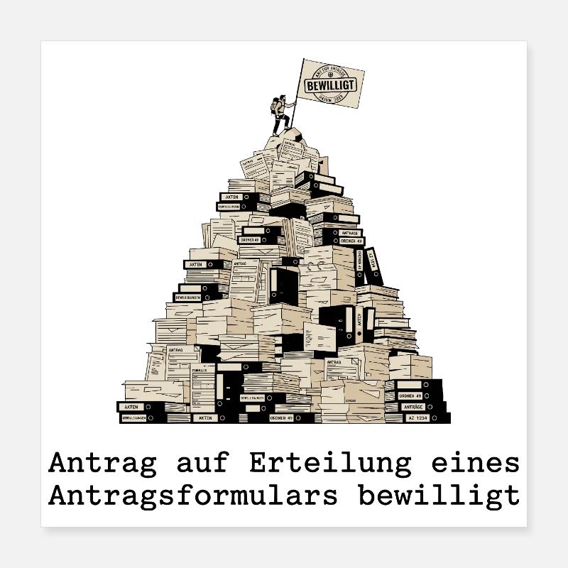 Antrag auf Erteilung eines Antragsformulars Poster 40x40 cm