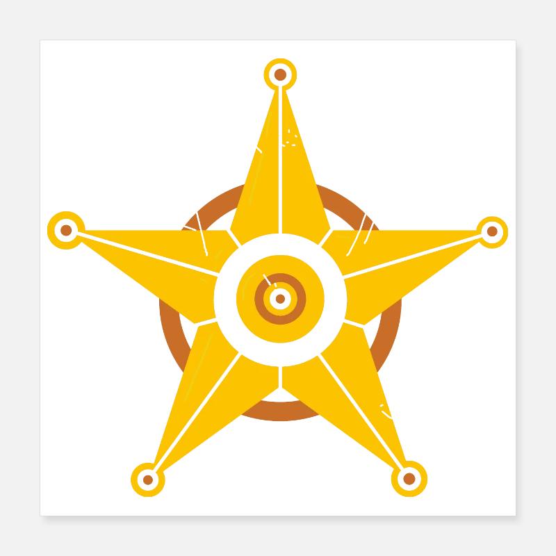 Sheriff Stern Poster 40x40 cm