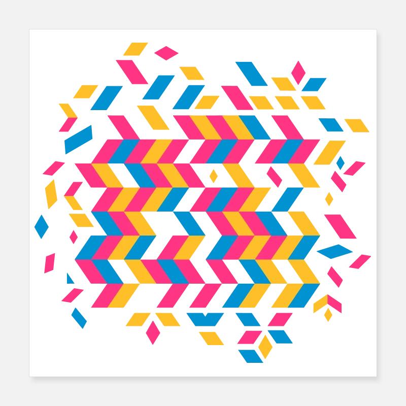 Fischgrätenmuster Poster 40x40 cm