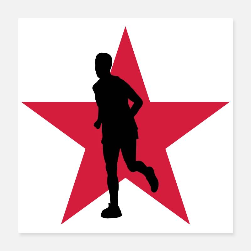 Course à Pied / Running / Jogging / Coureur Poster 40 x 40 cm