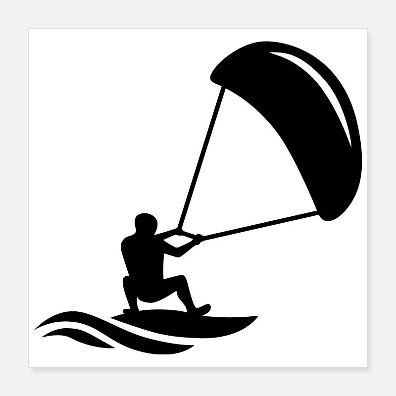 Kitesurfer Poster 40x40 cm