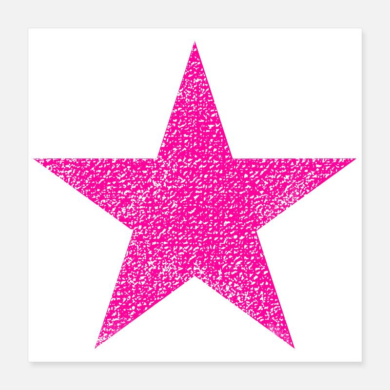 Pink Stern mit Textur Poster 40x40 cm