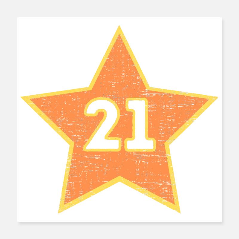 Stern 21 Poster 40x40 cm