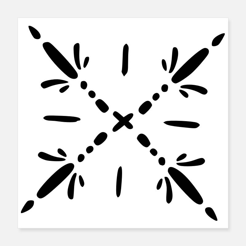 Mandala flocon de neige Poster 40 x 40 cm