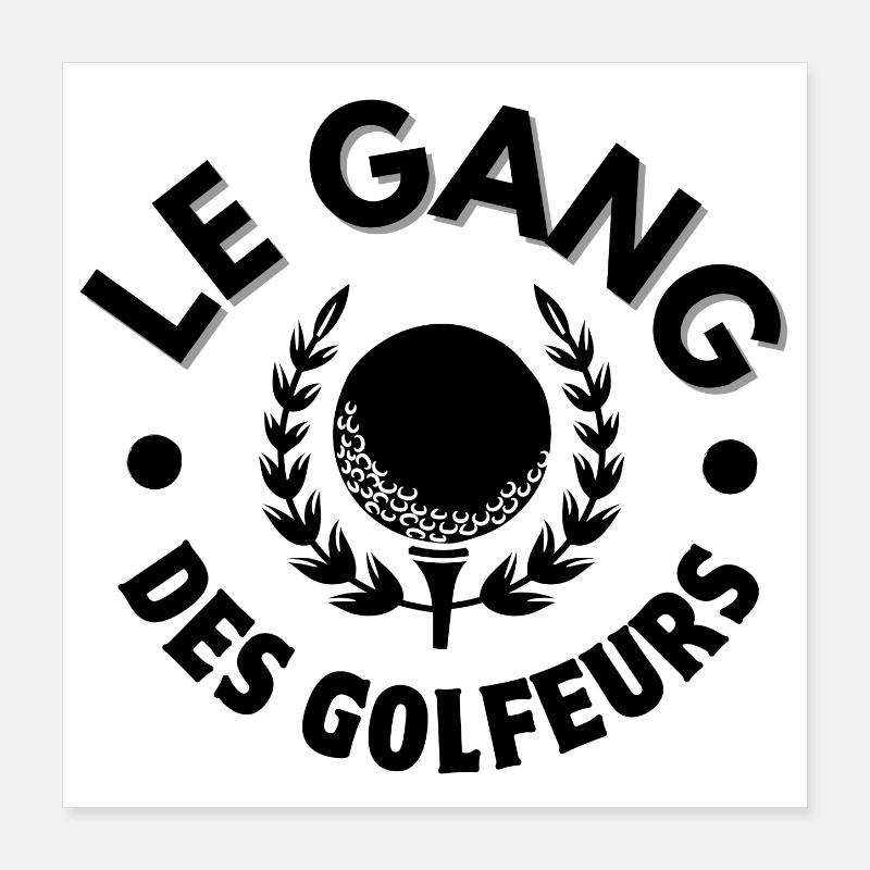 golf, golfeur, fan de golf Poster 40 x 40 cm