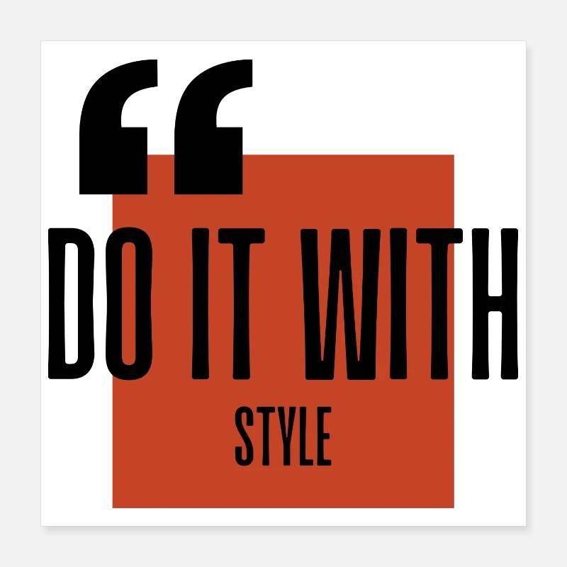 Bit Wit Style Logo Poster 40x40 cm