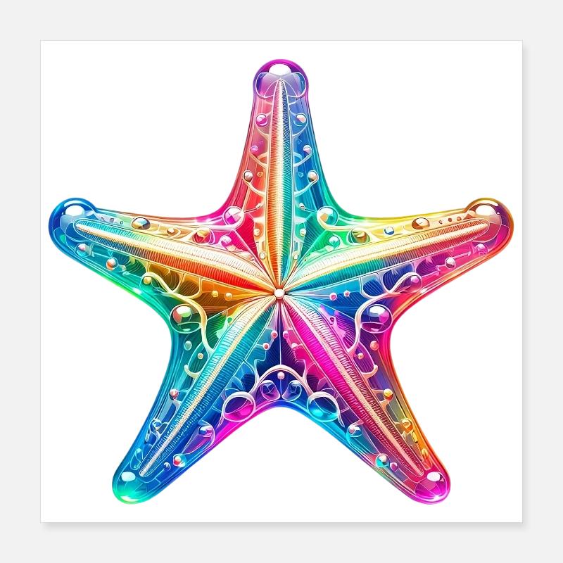 Seestern Poster 40x40 cm