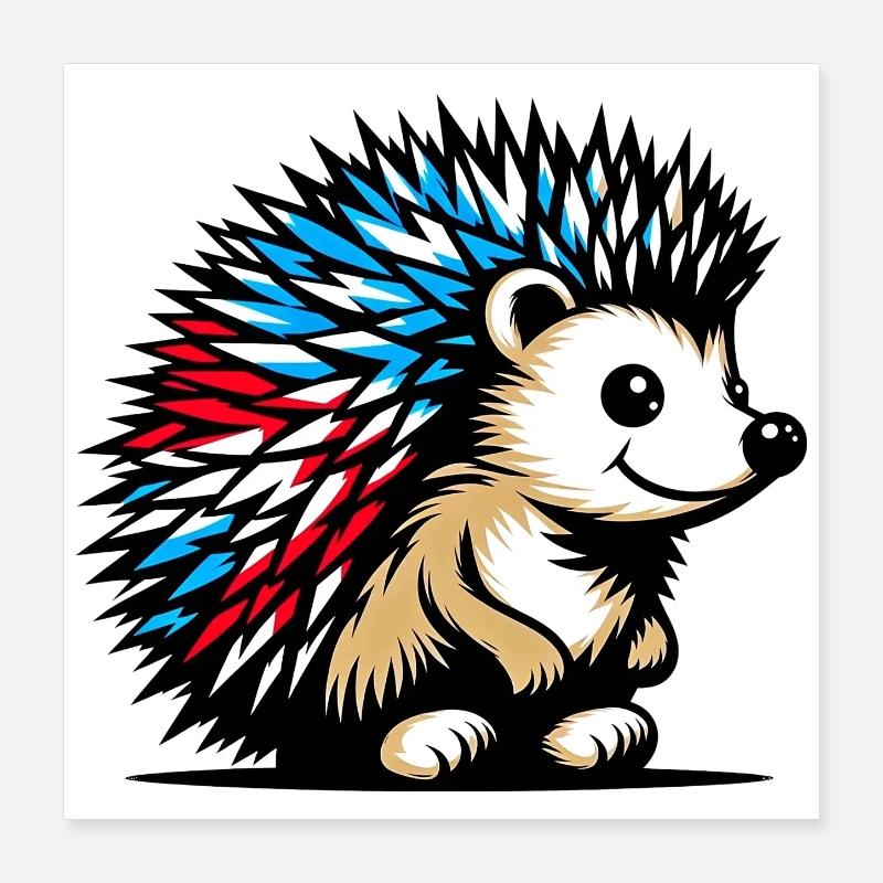 Igel Poster 40x40 cm