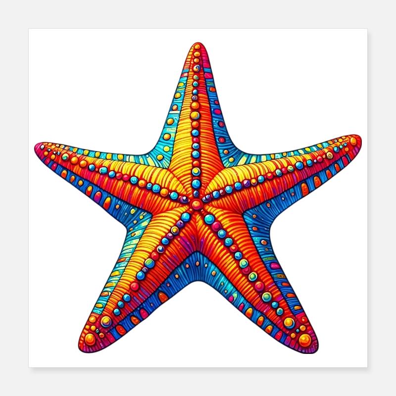 Étoile de mer Poster 40 x 40 cm