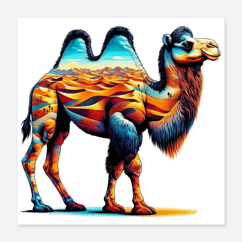 Kamel Poster 40x40 cm
