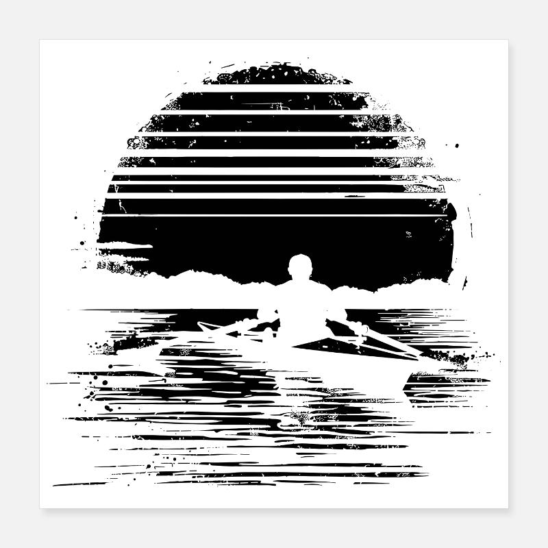 Graphismes d’aviron Poster 40 x 40 cm