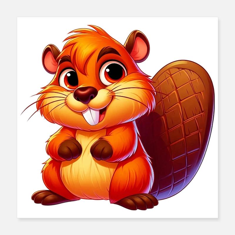 Castor Poster 40 x 40 cm