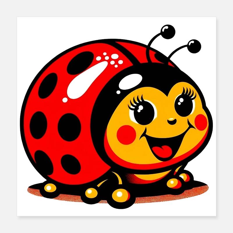 Coccinelle Poster 40 x 40 cm