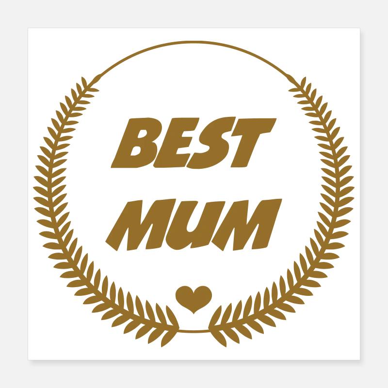 Beste Mama - Muttertag Poster 40x40 cm