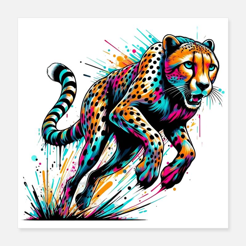 Cheetah Poster 16" x 16" (40x40 cm)