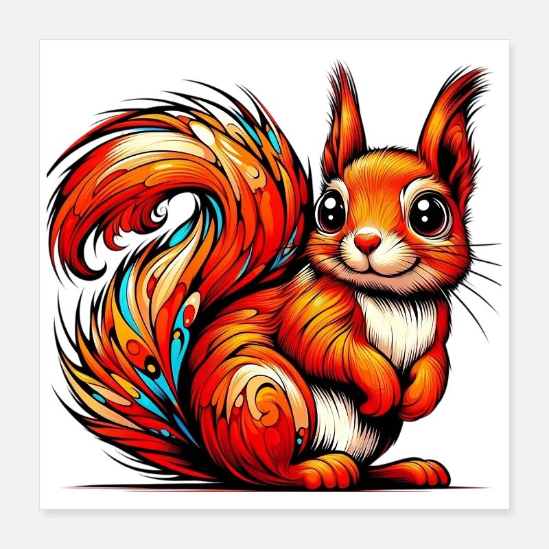 Squirrel Poster 16" x 16" (40x40 cm)