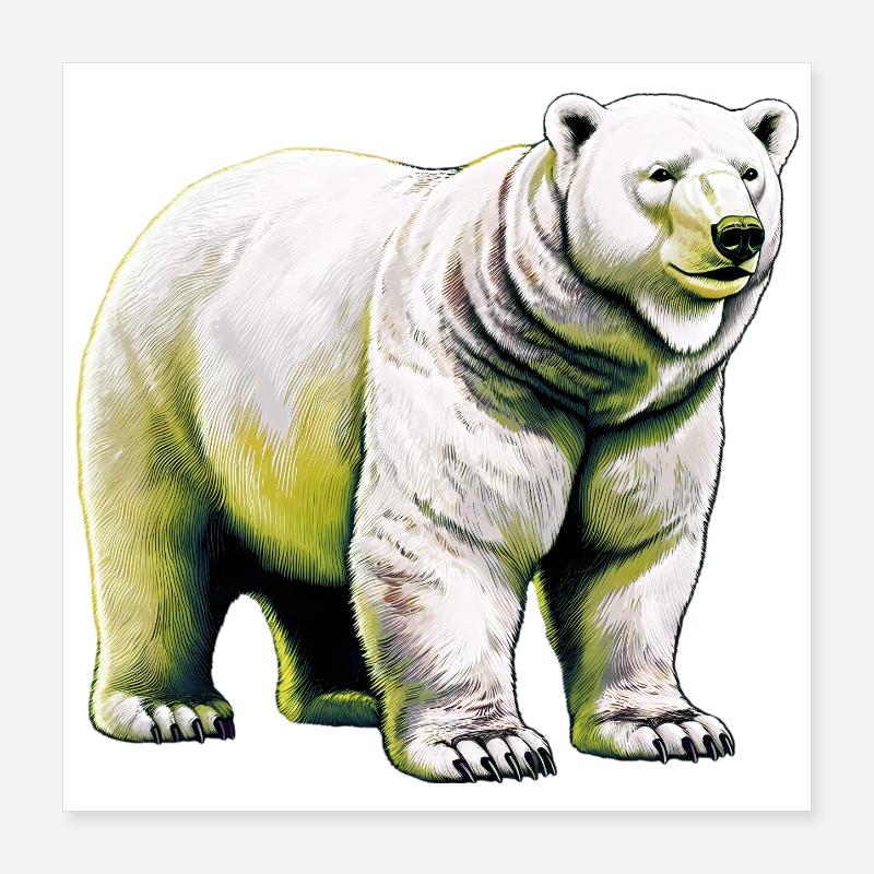 White polar bear Poster 16" x 16" (40x40 cm)