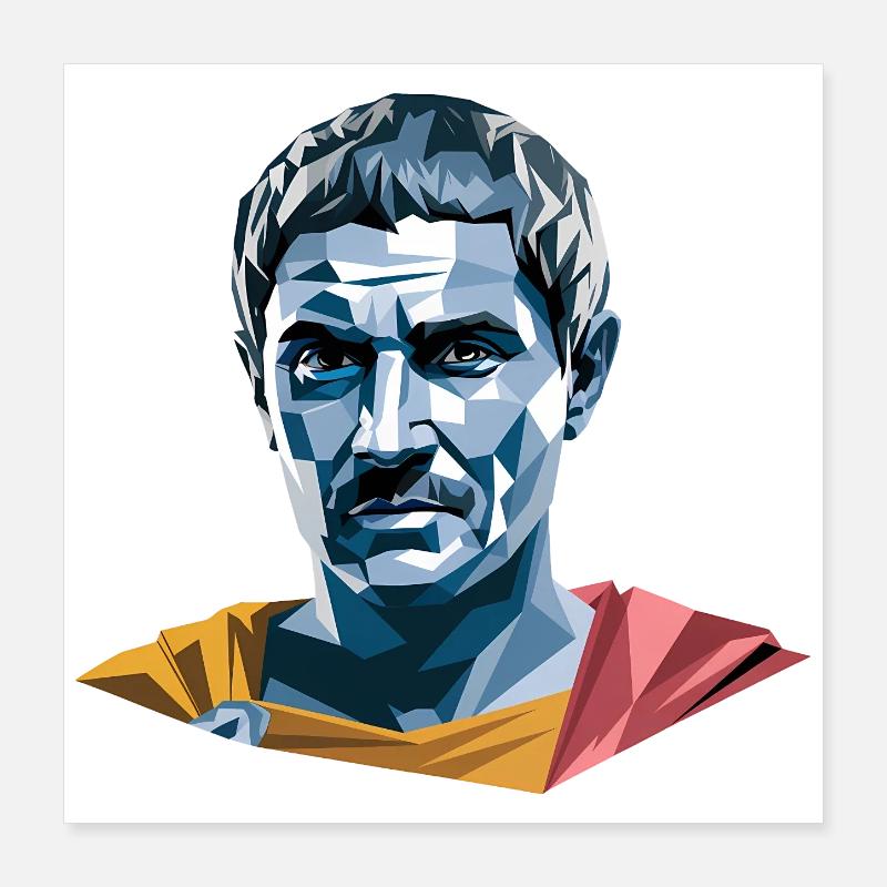 Caesar - Logo de l’histoire cool Poster 40 x 40 cm