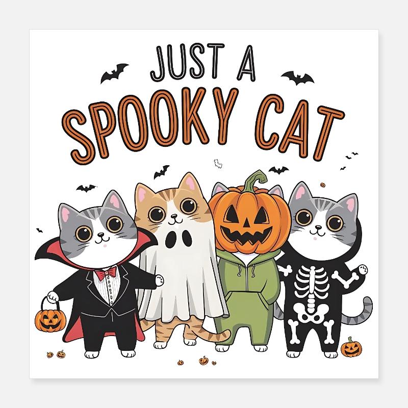Juste un chat effrayant Poster 40 x 40 cm