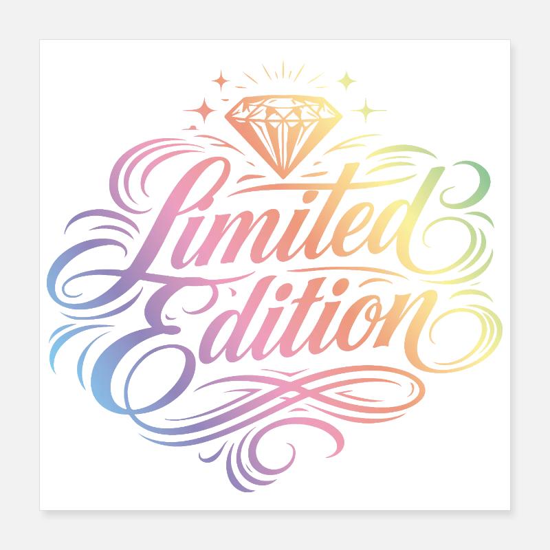 Édition limitée colorée Poster 40 x 40 cm