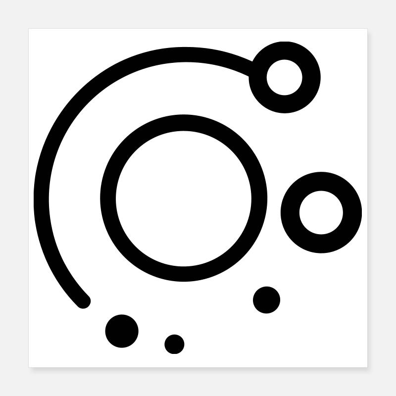 gravité Poster 40 x 40 cm