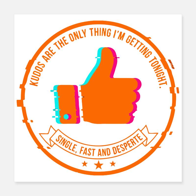 NeonThumbs Stamp: Single Tonight Poster 16" x 16" (40x40 cm)