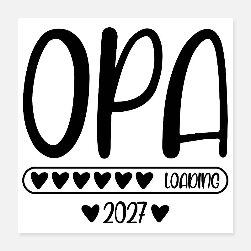 Grandpa 2027 loading Poster 16" x 16" (40x40 cm)