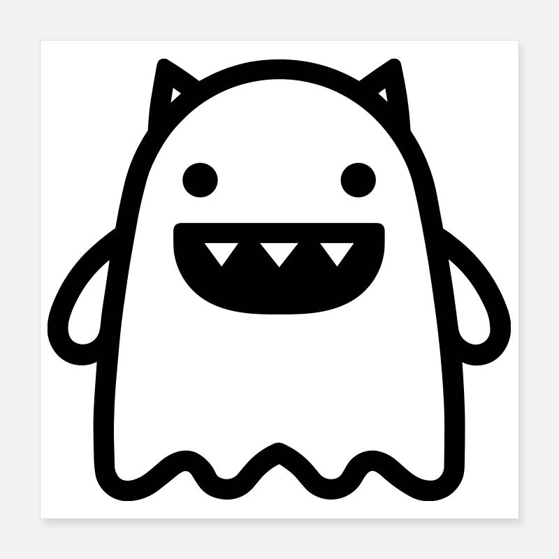 monstre Poster 40 x 40 cm