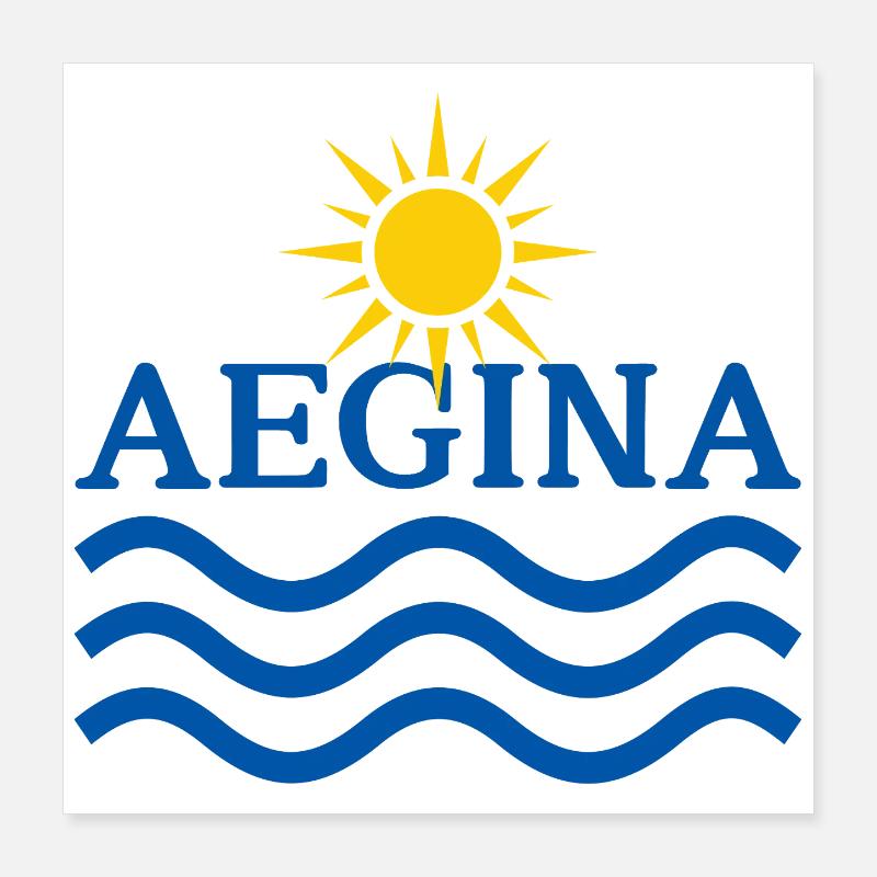 Aegina Sun Waves  Poster 16" x 16" (40x40 cm)
