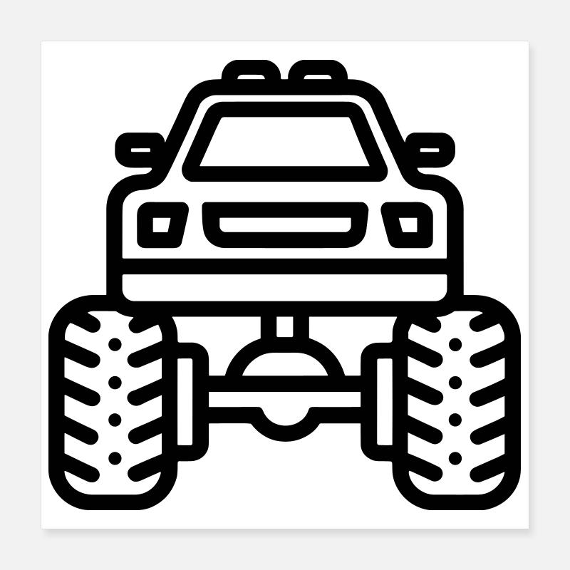 Monstertruck Poster 40x40 cm