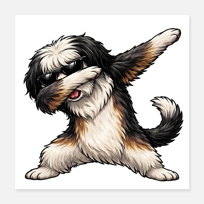 Dab du Tibetan Terrier Poster 40 x 40 cm