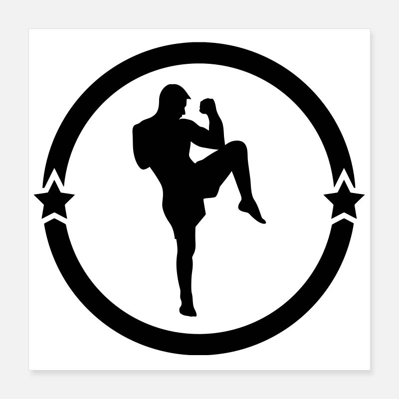 Kickboxing / Kickboxer / Kick Boxing / Kick Boxer Poster 16" x 16" (40x40 cm)