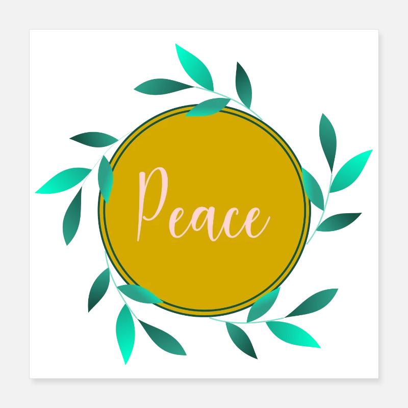 PEACE. PEACE. FRIEDEN Poster 40x40 cm