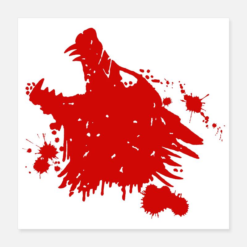 Howling red wolf Poster 16" x 16" (40x40 cm)