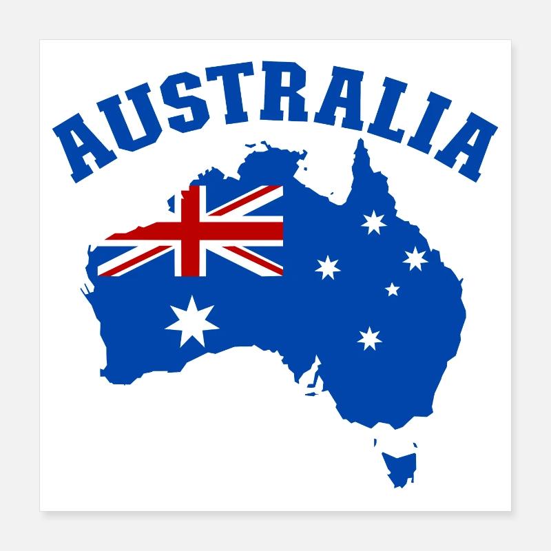 Australie Australie Drapeau Poster 40 x 40 cm